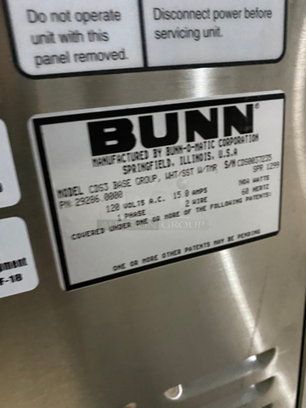 NEW! NEVER USED! Bunn Commercial Countertop Slush Machine Base! All Stainless Steel! On Small Legs! Model: CDS3 SN: CDS0037235 120V 60HZ 1 Phase - Image 9 of 10
