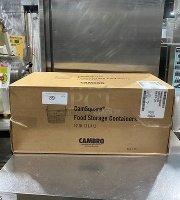 NEW! IN THE BOX! Cambro 12Qt Clear Poly Food Containers! - Image 1 of 7