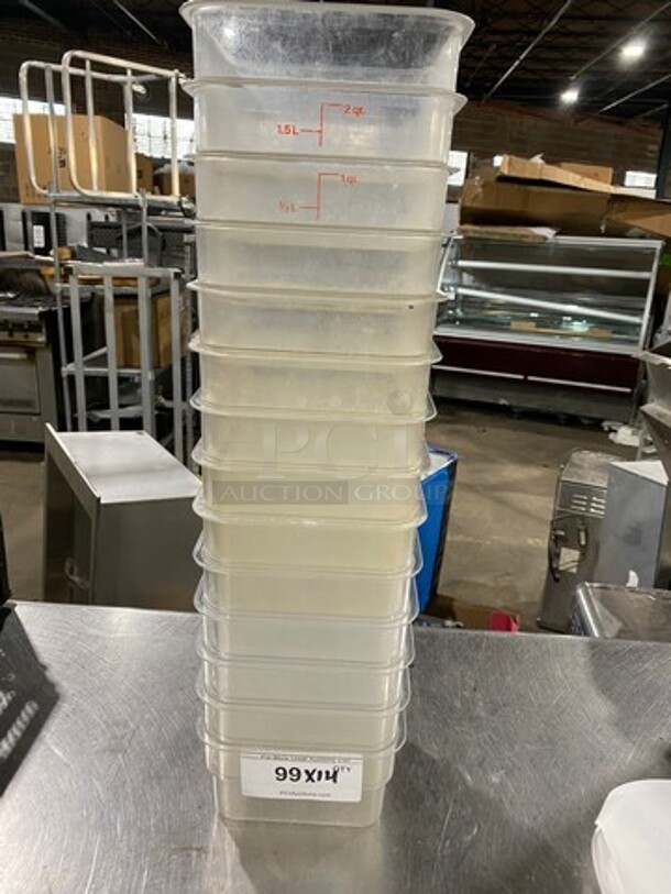 Cambro Assorted Size Clear Poly Food Containers! 14x Your Bid! - Image 1 of 6