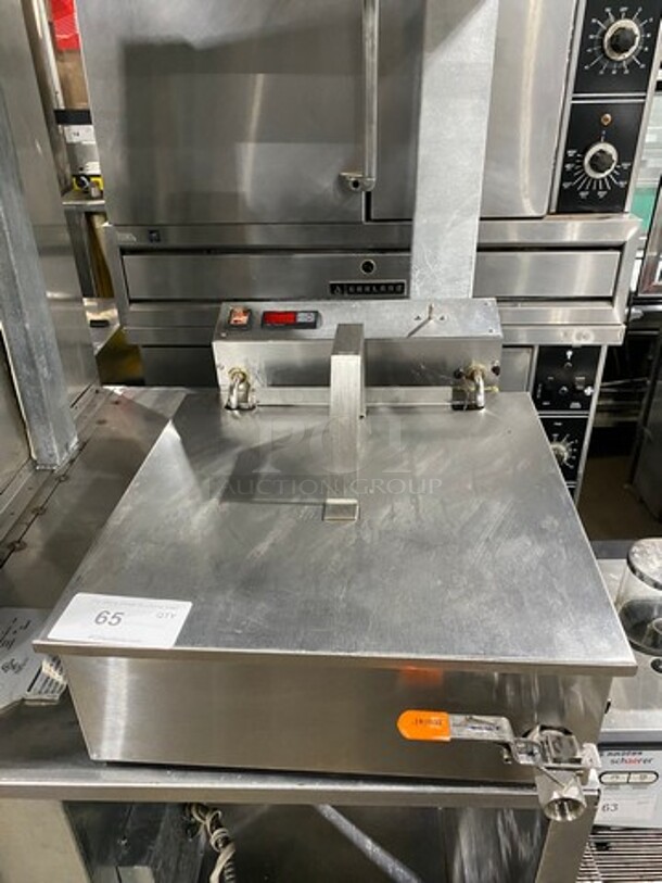 Countertop Electric Powered Deep Fat Fryer! With Backsplash! All Stainless Steel! - Image 1 of 8