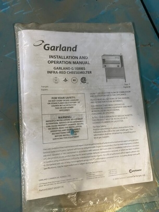 NEW! NEVER USED! Garland Commercial Natural Gas Powered Range Mount Infrared Cheese Melter! Solid Stainless Steel! G Series! - Image 7 of 7