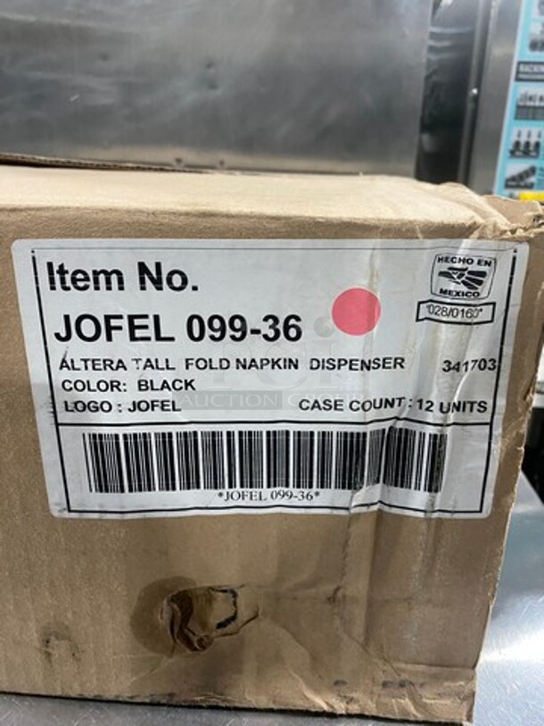 NEW! IN THE BOX! Jofel Black Poly Napkin Dispenser! Model: 09936 - Image 2 of 7