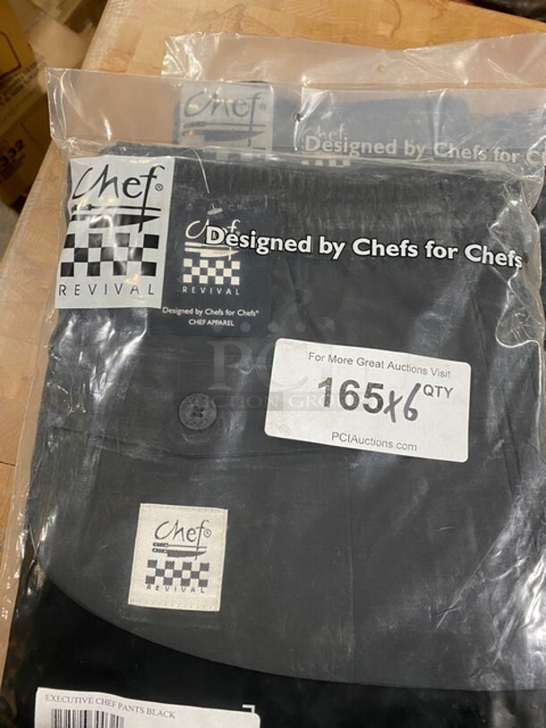 NEW! Chef Revival Executive Chef Pants Black! Size 3x! 6x Your Bid! - Image 4 of 4