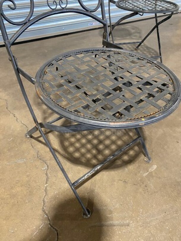 Black Metal Foldable Patio Chairs! 10x Your Bid! - Image 6 of 7
