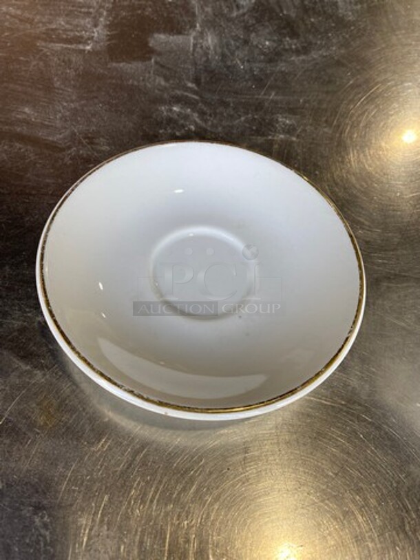 ALL ONE MONEY! Rego Saucers! White With Thin Gold Trim! - Image 2 of 5