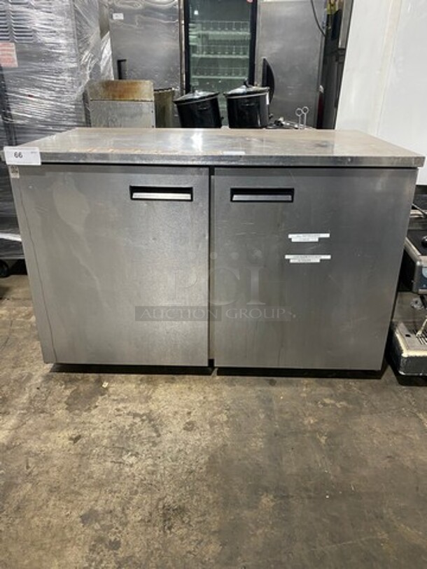 COOL! Delfield Manitowoc Commercial 2 Door Lowboy/Worktop Cooler! All Stainless Steel! Model: UC4048STAR SN: 1305152000153 115V 60HZ 1 Phase - Image 1 of 11