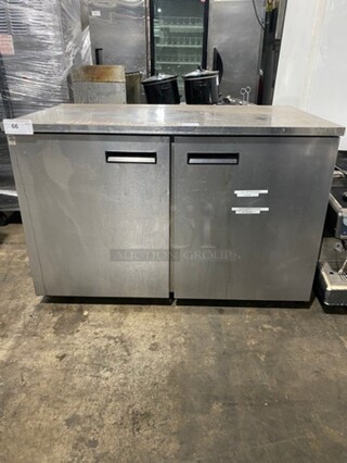 COOL! Delfield Manitowoc Commercial 2 Door Lowboy/Worktop Cooler! All Stainless Steel! Model: UC4048STAR SN: 1305152000153 115V 60HZ 1 Phase