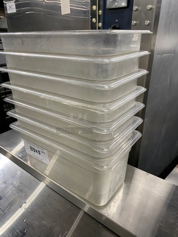 Cambro Clear Poly 1/3x6" Food Containers! 7x Your Bid! - Image 2 of 7