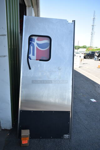 BRAND NEW SCRATCH AND DENT! Stainless Steel Swinging Kitchen Door w/ Hardware. 