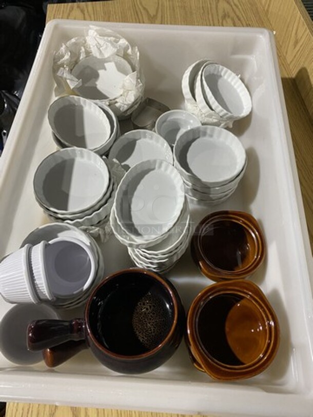 All One Money! Assorted Saucers & French Onion Soup Bowl!  - Image 4 of 10