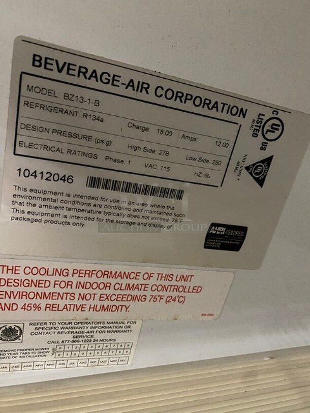 Beverage Air Black Refrigerated Open Grab-N-Go Reach In Cooler Merchandiser! MN: BZ13-1-B 115V! 60HZ! 1Phase! - Image 6 of 9
