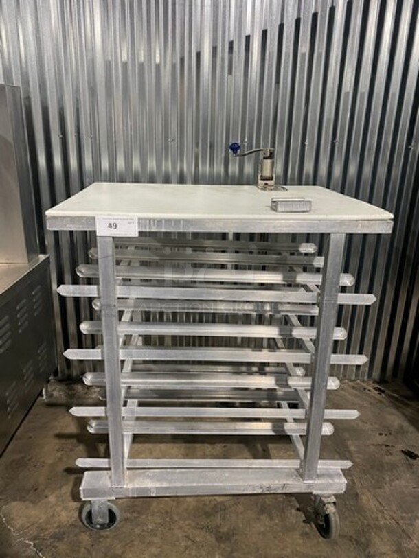 Commercial Speed Rack! With Can Opener On Top! On Casters! - Image 1 of 8