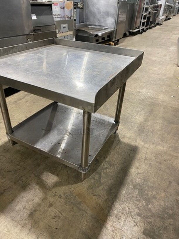 Solid Stainless Steel Equipment Stand! With Storage Space Underneath! On Legs! - Image 2 of 7