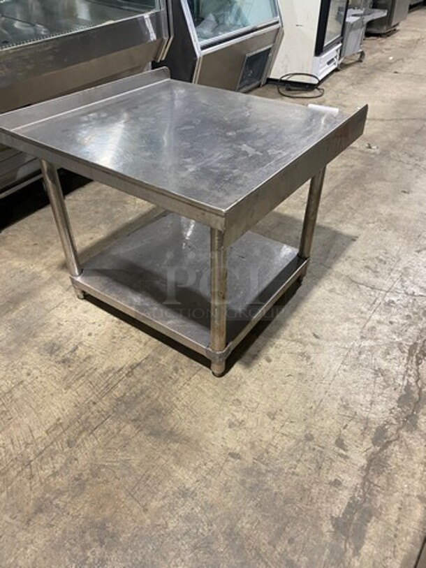 Solid Stainless Steel Equipment Stand! With Storage Space Underneath! On Legs! - Image 4 of 7