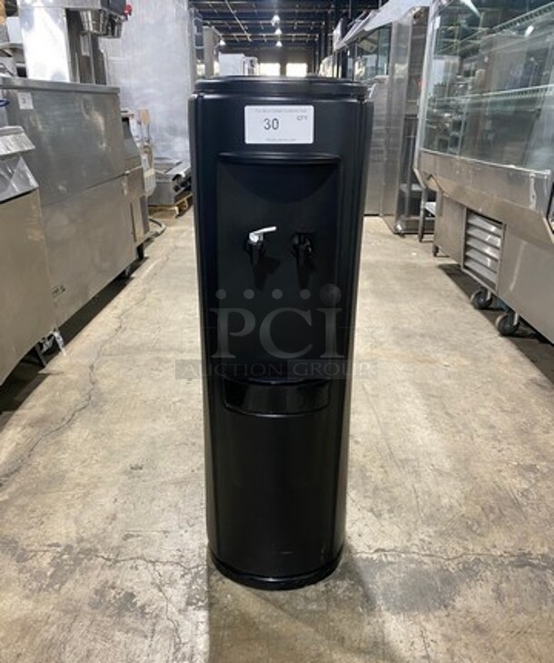 Black Poly Indoor Water Dispenser! Model: F528KB010NBPN SN: IE08A03880 115V 60HZ 1 Phase