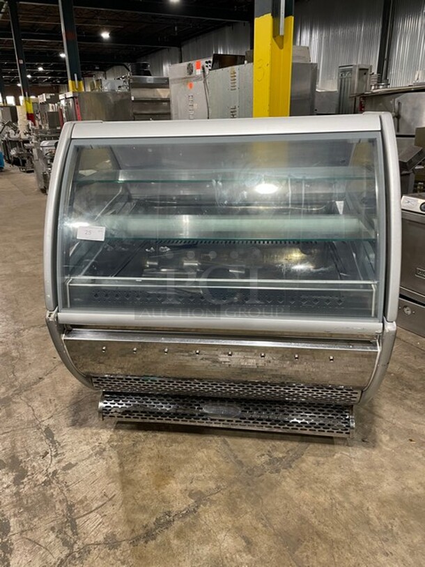 SeVel Commercial Refrigerated Bakery Display Case! With Tempered, Non-Glare, Lift-Up Curved Front Glass!  With Double Sliding Door Rear Access! With Rear Pull Out Loading Drawer! On Casters! - Image 1 of 8
