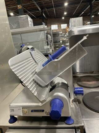 Globe Sir Lawrence Series Commercial Countertop Meat Slicer! All Stainless Steel! 115V 1 Phase! Model: SCR12 SN: 808723!