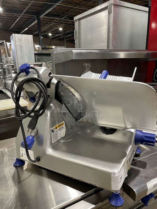 Globe Sir Lawrence Series Commercial Countertop Meat Slicer! All Stainless Steel! 115V 1 Phase! Model: SCR12 SN: 808723! - Image 3 of 9