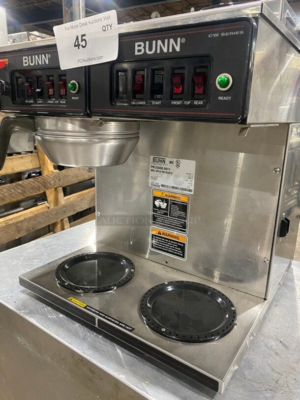 Bunn! CWTF4/2 TWIN Stainless Steel! Commercial Countertop Coffee Machine! - Image 4 of 8