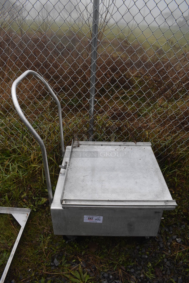 Metal Commercial Cart on Commercial Casters. 28x36x40