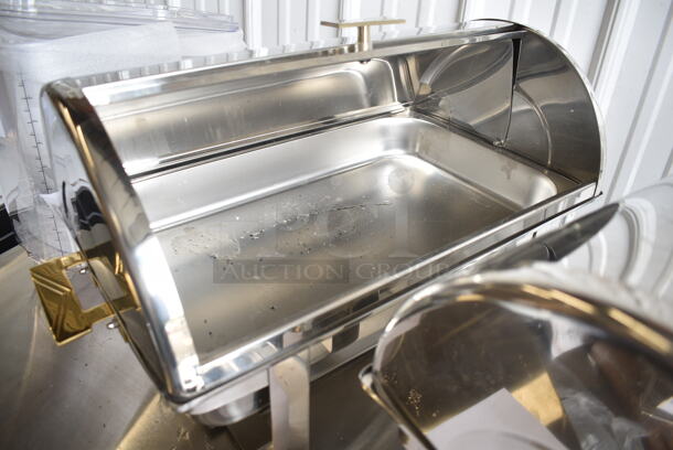 2 BRAND NEW SCRATCH AND DENT! Stainless Steel Commercial Countertop Roll Top Chafer. 2 Times Your Bid! - Image 3 of 6