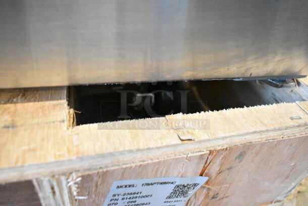 BRAND NEW SCRATCH AND DENT! 2023 Avantco 178APT48HC Stainless Steel Commercial 48" 2 Door Refrigerated Sandwich Prep Table. 115 Volts, 1 Phase. Tested and Working! - Image 6 of 9
