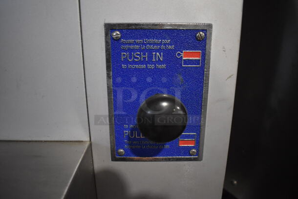 LIKE NEW! Bakers Pride Stainless Steel Commercial Natural Gas Powered Floor Style Il Forno Single Deck Pizza Oven on Metal Legs w/ Commercial Casters. 78x54x68 - Image 5 of 12