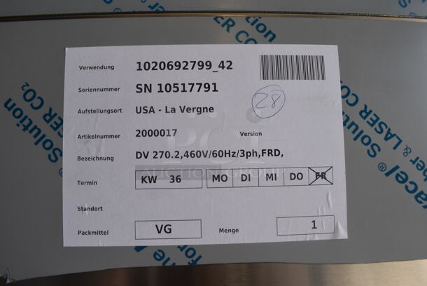 BRAND NEW! Meiko DV270.2 Commercial Stainless Steel Electric Pot And Pan Dishwasher. 460V, 3 Phase. Tested and Working!  - Image 6 of 11
