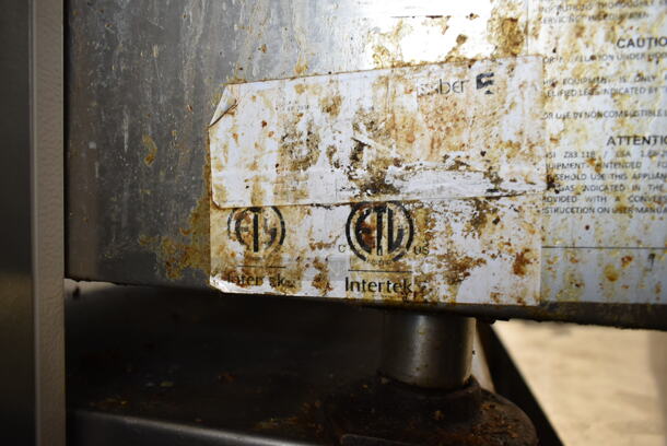 Asber Stainless Steel Commercial Countertop Gas Powered Flat Top Griddle w/ Stainless Steel Equipment Stand on Commercial Casters. - Image 6 of 6