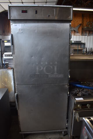 Bevles CS82-CH8 Stainless Steel Commercial 2 Half Size Door Heated Warming Cabinet. 120 Volts, 1 Phase. Tested and Working!
