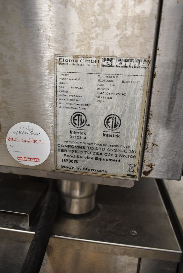 2 2013 Eloma Multimax B 6-11 Stainless Steel Commercial Electric Powered Full Size Electric Powered Combi Convection Ovens. 208 Volts, 3 Phase. 2 Times Your Bid! - Image 8 of 11