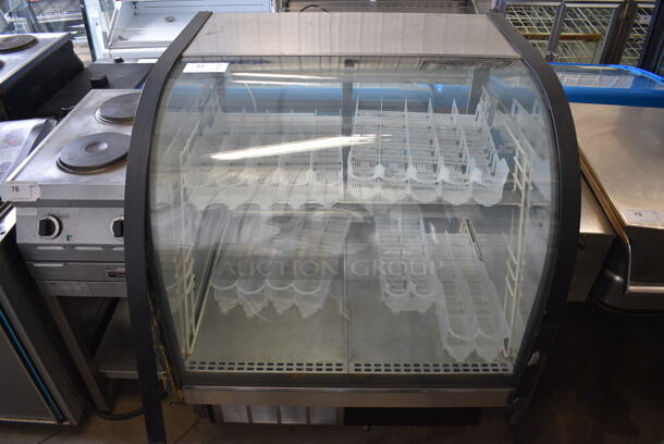 Delfield Stainless Steel Commercial Floor Style Deli Display Case Merchandiser. 37.5x34x45. Tested and Working!