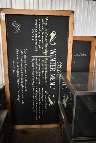 3 Framed Blackboard Menu Signs. 3 Times Your Bid!