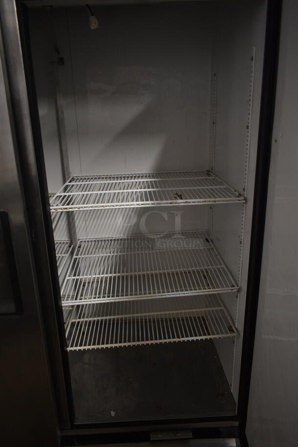 True T-49 Stainless Steel Commercial 2 Door Reach In Cooler w/ Poly Coated Racks on Commercial Casters. 115 Volts, 1 Phase. Tested and Powers On But Does Not Get Cold - Image 5 of 5