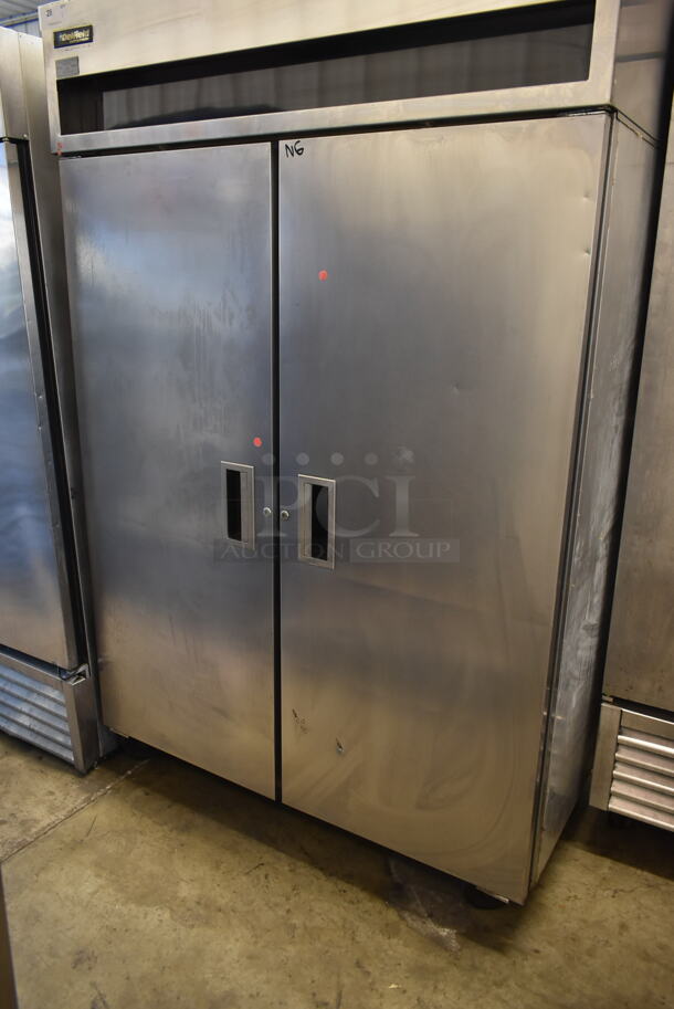 Delfield 6051-S Stainless Steel Commercial 2 Door Reach In Cooler on Commercial Casters. 115 Volts, 1 Phase. Tested and Does Not Power On - Image 3 of 7