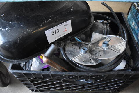 ALL ONE MONEY! Lot of Various Items Including Metal Food Processor Blades and Metal Lid