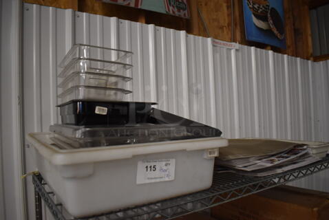 ALL ONE MONEY! Tier Lot of Various Items Including Poly Bins and Chef Calendars