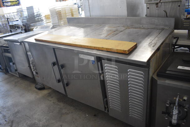 Migali Stainless Steel Commercial 2 Door Work Top Cooler. 115 Volts, 1 Phase. 64x34x40. Tested and Powers On But Does Not Get Cold. - Image 2 of 7