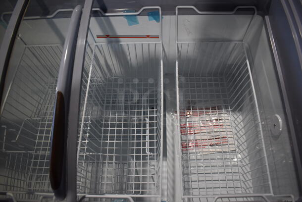 BRAND NEW SCRATCH AND DENT! KoolMore MCF-16C Metal Commercial Floor Style Freezer Merchandiser w/ Sliding Lids on Commercial Casters. 115 Volts, 1 Phase. 60x27x34. Tested and Working! - Image 5 of 7