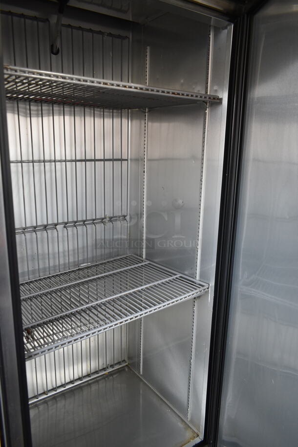 2017 True T-19F Stainless Steel Commercial Single Door Reach In Freezer w/ Poly Coated Racks on Commercial Casters. 115 Volts, 1 Phase. Tested and Powers On But Does Not Get Cold - Image 2 of 4