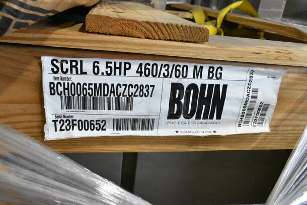 BRAND NEW IN CRATE! Bohn BCH0065MDACZC2837 Metal Air Cooled Condensing Unit. 460 Volts, 3 Phase.  - Image 5 of 5