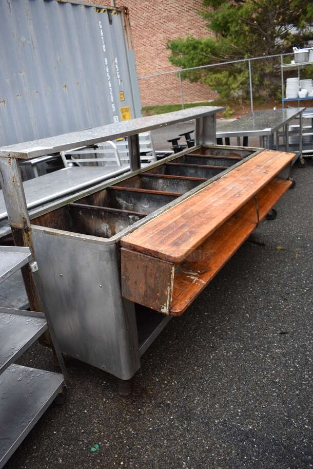 Stainless Steel Commercial 5 Well Steam Table w/ Over Shelf and Under Shelf. 87x25x48 - Image 1 of 8