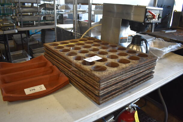 10 Metal 35 Cup Muffin Baking Pans. 18x26x1.5. 10 Times Your Bid! - Image 2 of 4