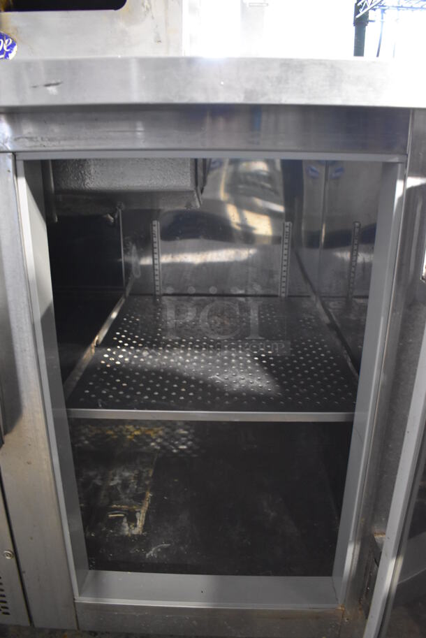 CustomCool Stainless Steel Commercial 2 Door Undercounter Cooler on Commercial Casters. 115 Volts, 1 Phase. 42x28.5x33. Tested and Working! - Image 5 of 6