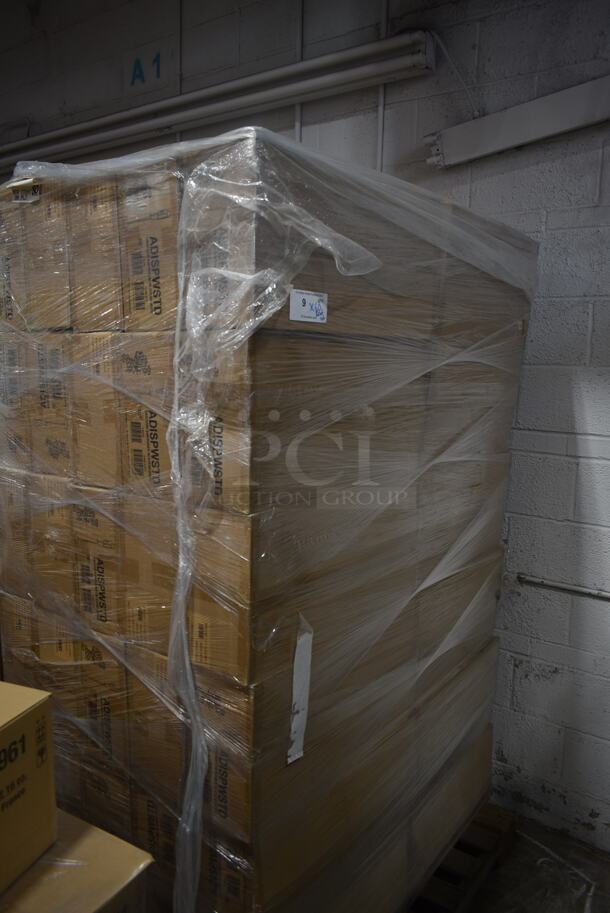 PALLET LOT of 60 BRAND NEW IN BOX! Service Ideas ADISPWSTD 27 oz Gel Soap and Hand Sanitizer Dispenser w/ Floor Stand - 53"H, White. 60 Times Your Bid! - Image 5 of 7