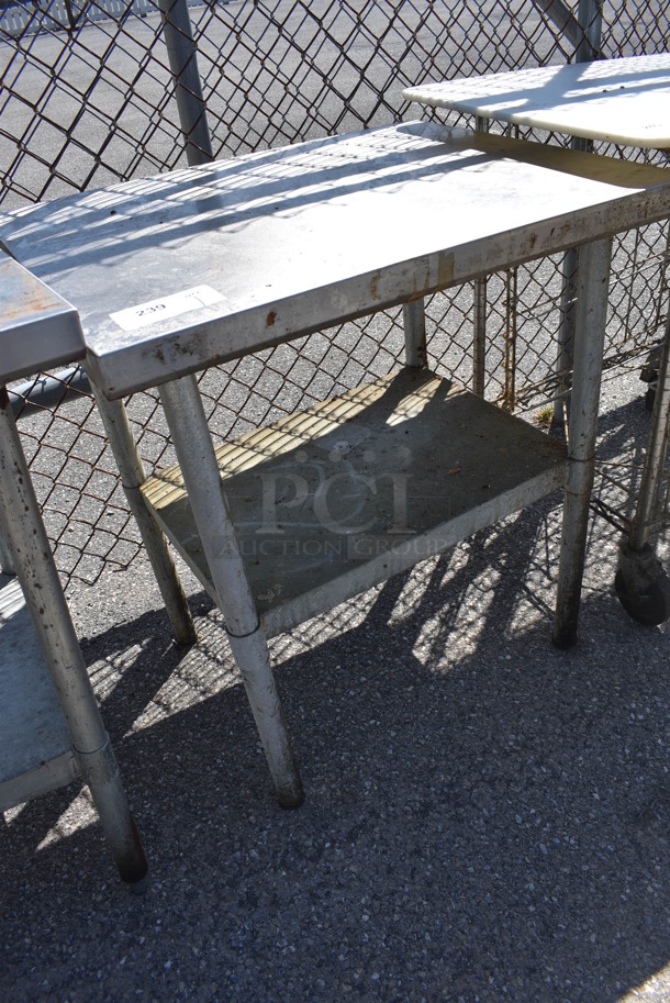 Stainless Steel Table w/ Metal Under Shelf. 30x24x33 - Image 2 of 3