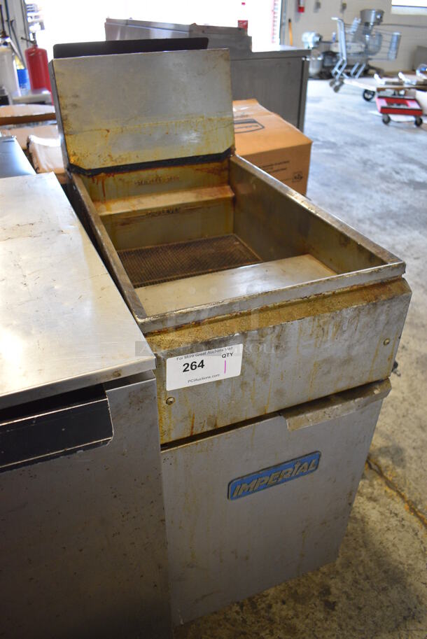 Imperial Stainless Steel Commercial Natural Gas Powered Deep Fat Fryer on Commercial Casters. 15.5x31x43 - Image 3 of 7