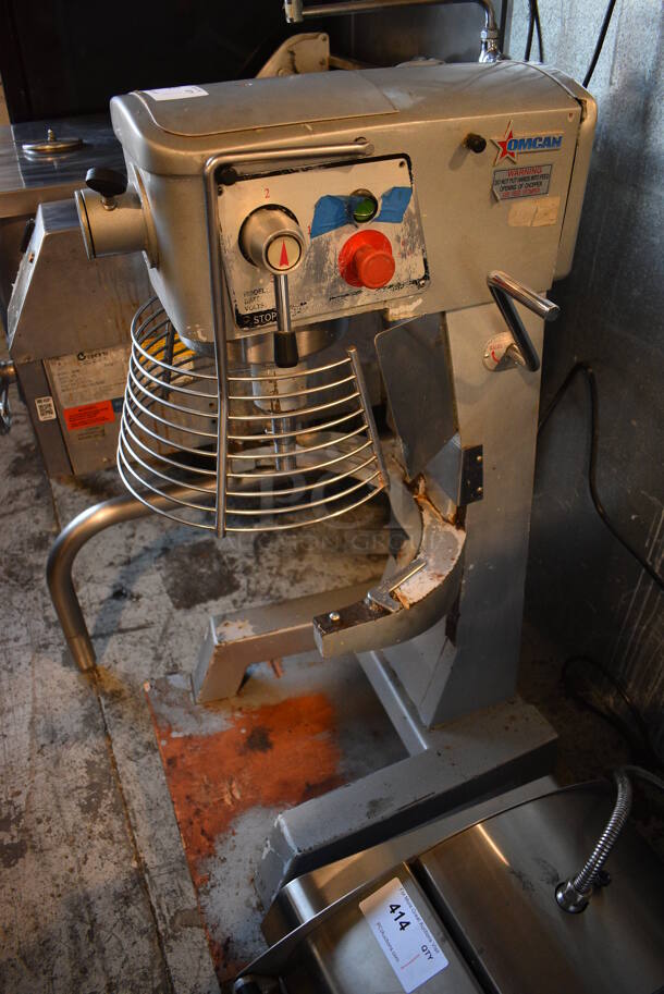 2016 Omcan SP300A Metal Commercial Floor Style 30 Quart Planetary Dough Mixer w/ Bowl Guard. 110 Volts, 1 Phase. 24x28x49. Cannot Test - Needs New Power Switch - Image 2 of 6