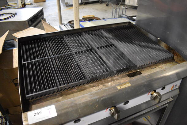 CPG Stainless Steel Commercial Natural Gas Powered Charbroiler Grill on Stainless Steel Equipment Stand. 36x27x41 - Image 7 of 10