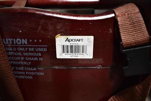 2 Adcraft Wood Pattern High Chair. 2 Times Your Bid! - Image 4 of 5